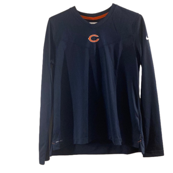 Nike Women's Chicago Bears Dri-Fit NFL Pull Over Long Sleeve Navy Shirt (Medium) - Picture 4 of 13